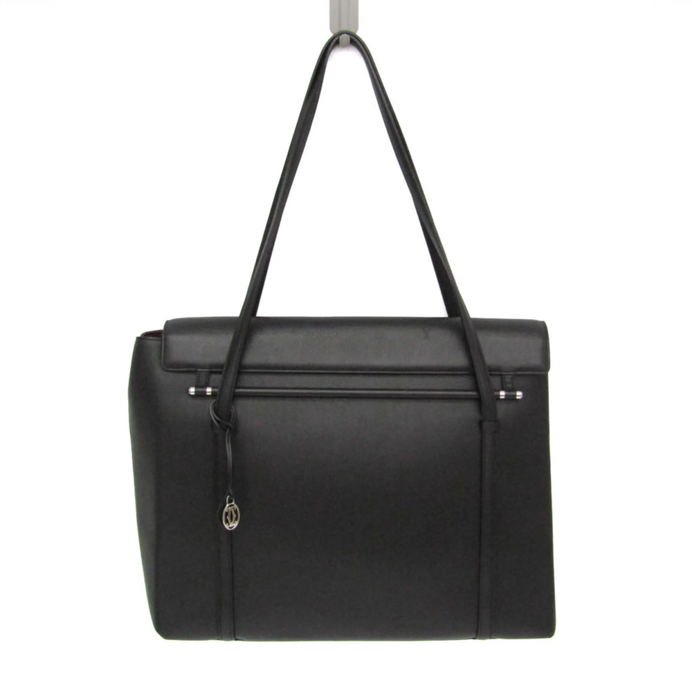 Cartier Cabochon Women's Leather Shoulder Bag,Tote Bag Black